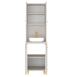 Kuchnia KLARA II 60cm socjalna do gabinetu z umywalką i baterią kaszmir/złoty