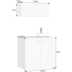 Kuchnia KLARA IV 100cm socjalna do gabinetu z umywalką i baterią kaszmir/złoty