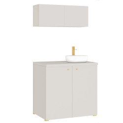 Kuchnia KLARA IV 100cm socjalna do gabinetu z umywalką i baterią kaszmir/złoty