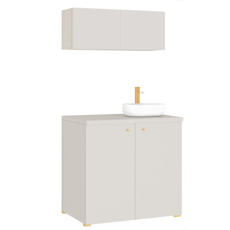 Kuchnia KLARA IV 100cm socjalna do gabinetu z umywalką i baterią kaszmir/złoty