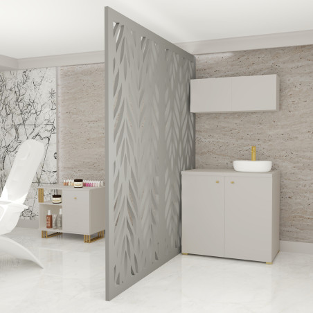 Kuchnia KLARA IV 100cm socjalna do gabinetu z umywalką i baterią kaszmir/złoty