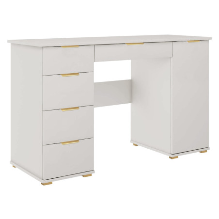 Biurko ABS B2 z szufladami kaszmir/złote uchwyty