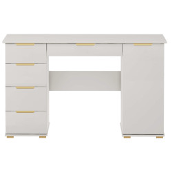 Biurko ABS B2 z szufladami kaszmir/złote uchwyty