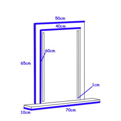 Lustro z oświetleniem LED kaszmir