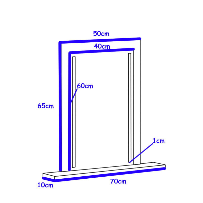 Lustro z oświetleniem LED kaszmir