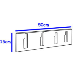 Wieszak ścienny do przedpokoju Megan 50 cm biały