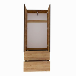 Szafa loft KLARA 180 cm z szufladami cm dąb craft złoty