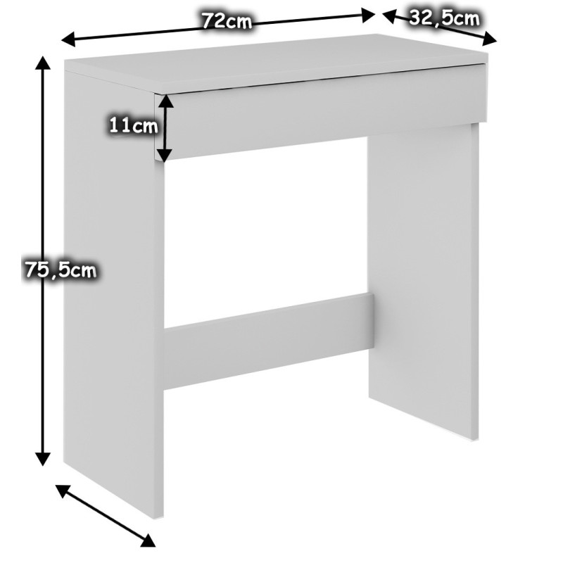 Toaletka stolik Megan z lustrem okrągłym pełnym 60cm z żarówkami LED kaszmir