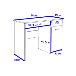 Toaletka ADAŚ z lustrem okrągłym pełnym 60cm z żarówkami LED biała