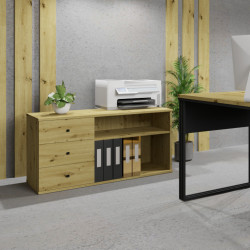 Szafka wolnostojąca Viking II 3S z szufladami dąb artisan/czarny