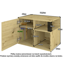 Szafka wolnostojąca Viking I 1D dąb artisan/czarny