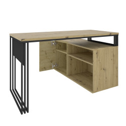 Biurko wolnostojące Viking N1 1D dąb artisan/czarny