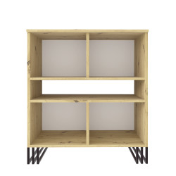 Regał komoda VIKING 90 cm dąb artisan/czarny