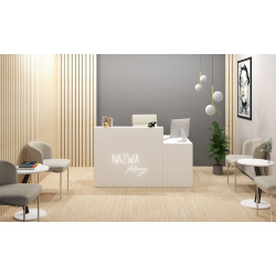 Lada recepcyjna KLARA 5 narożna modułowa biały mat