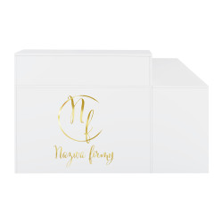 Lada recepcyjna KLARA 5 narożna modułowa biały mat