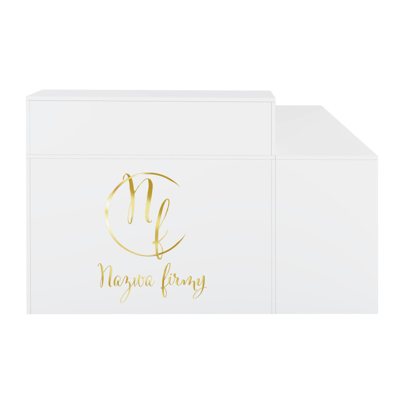 Lada recepcyjna KLARA 5 narożna modułowa biały mat