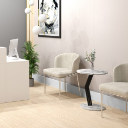 Stolik kawowy Klara czarny/biały marmur