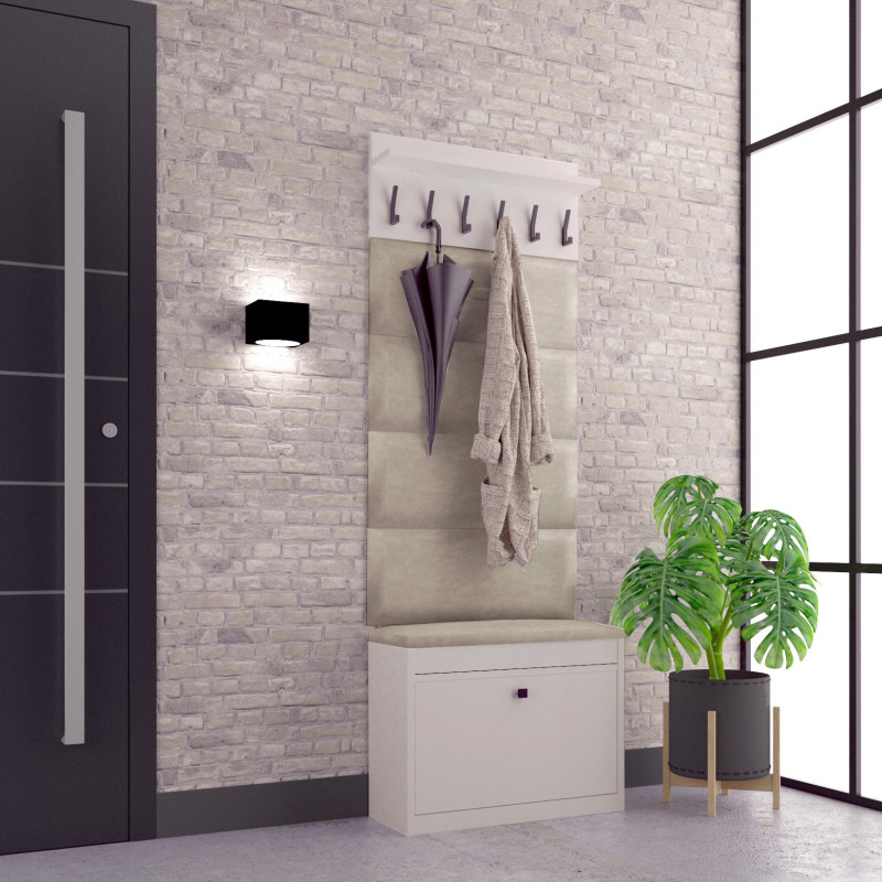 Szafka na buty z siedziskiem ALASKA 11W kaszmir/beżowy