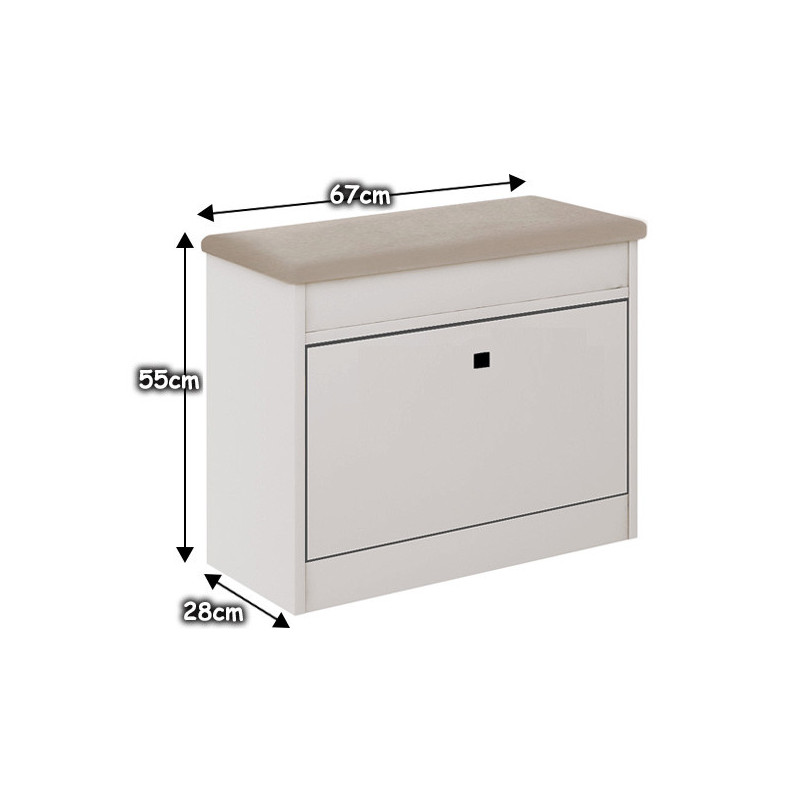 Szafka na buty z siedziskiem ALASKA 11W kaszmir/beżowy