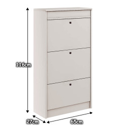 Szafka na buty wysoka ALASKA 13 kaszmir uchwyt gałka