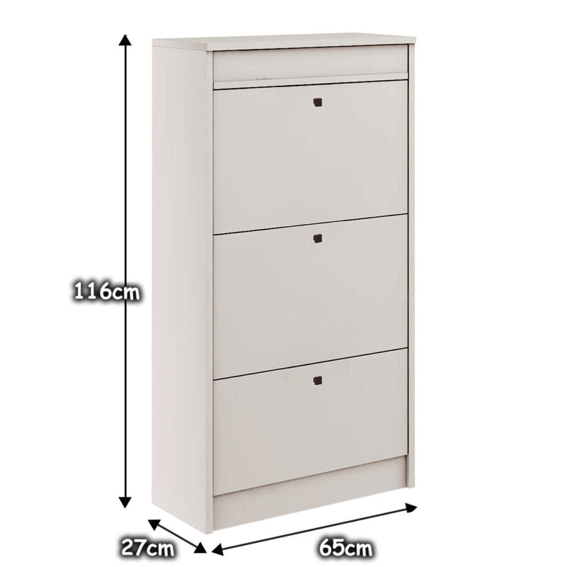 Szafka na buty wysoka ALASKA 13 kaszmir uchwyt gałka