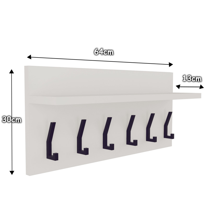 Wieszak ścienny Alaska do przedpokoju kaszmir
