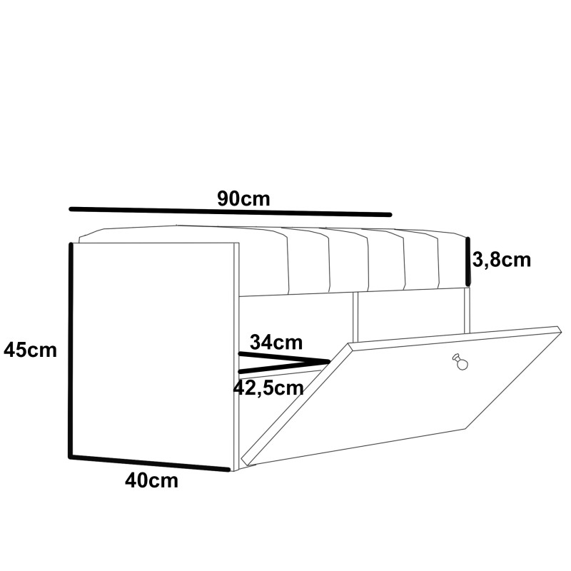 Zestaw do przedpokoju Diana 6 paneli z komodą i wieszakiem biały/beż