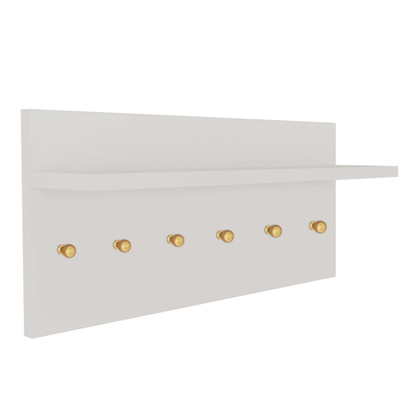 Wieszak ścienny Alaska do przedpokoju kaszmir/złoty