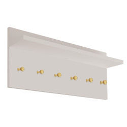 Wieszak ścienny Alaska do przedpokoju kaszmir/złoty