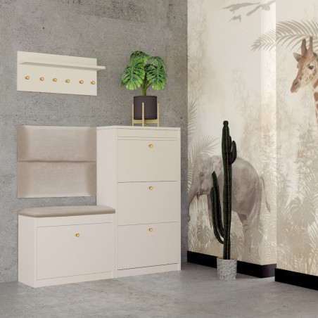 Zestaw mebli do przedpokoju 13WA112P kaszmir/beżowy/złoty