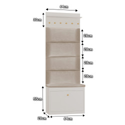 Zestaw mebli do przedpokoju WA114P kaszmir/beżowy/złoty