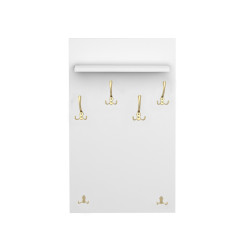 Zestaw mebli do przedpokoju 14W1 biały/beżowy +uchwyt krawędziowy złoty