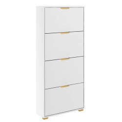 Zestaw mebli do przedpokoju 14W1 biały/beżowy +uchwyt krawędziowy złoty