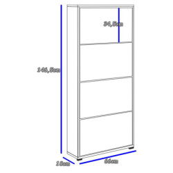 Zestaw mebli do przedpokoju 14W1 kaszmir/beżowy +uchwyt krawędziowy złoty