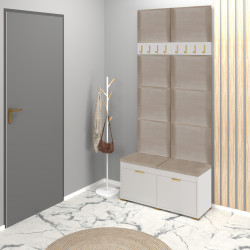 Zestaw mebli do przedpokoju Fala 3 P8 kaszmir/beżowy/uchwyty złote