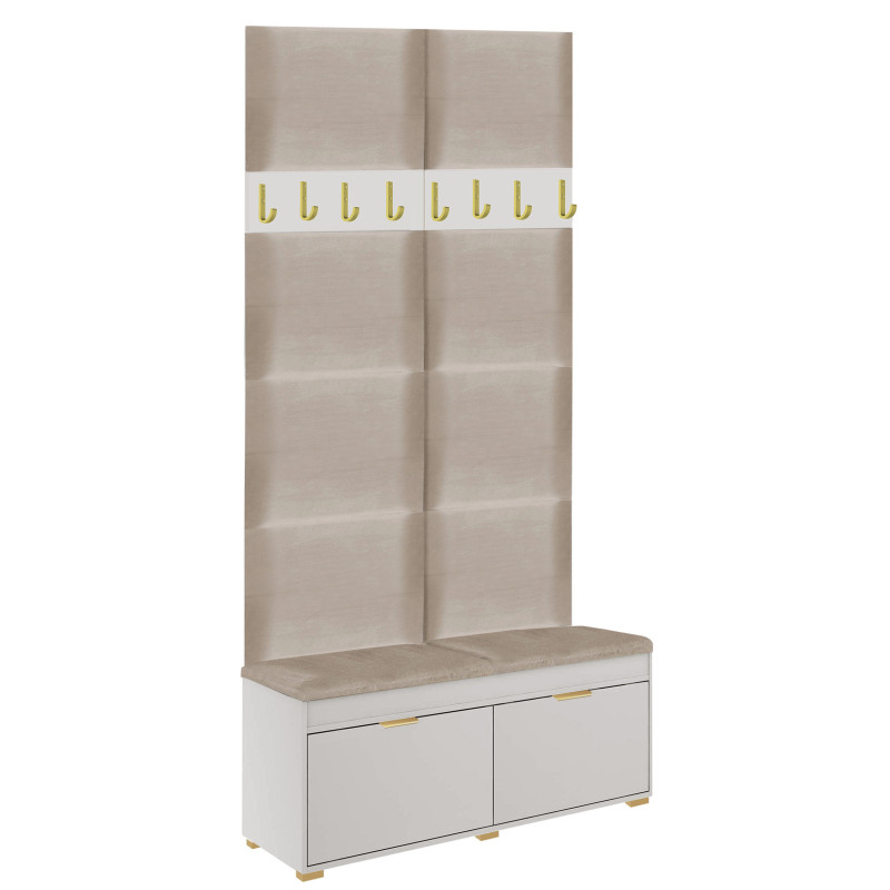 Zestaw mebli do przedpokoju Fala 3 P8 kaszmir/beżowy/uchwyty złote