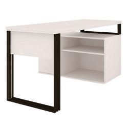 Biurko kosmetyczne narożne Klara N1 1D kaszmir/czarny