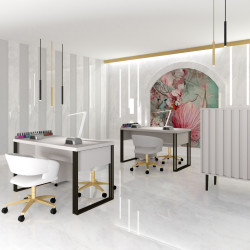 Stół kosmetyczny Klara kaszmir/czarny