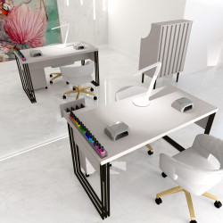 Stół kosmetyczny Klara kaszmir/czarny