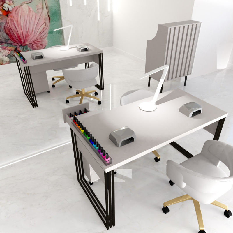 Stół kosmetyczny Klara kaszmir/czarny