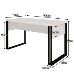 Stół kosmetyczny Klara kaszmir/czarny