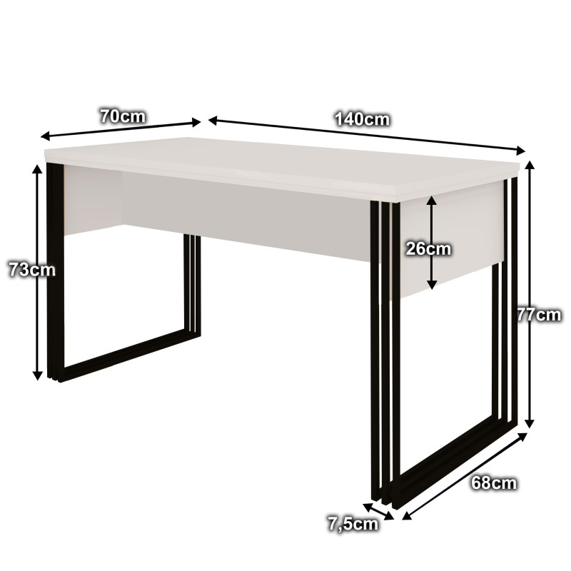 Stół kosmetyczny Klara kaszmir/czarny