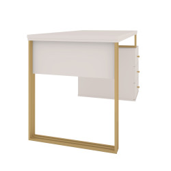 Biurko kosmetyczne Klara 3S kaszmir/złoty PREMIUM