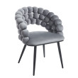 Krzesło KLARA K20-FX (G) czarny/szary velvet