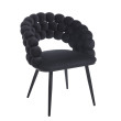 Krzesło KLARA K20-FX (G) czarny/czarny velvet