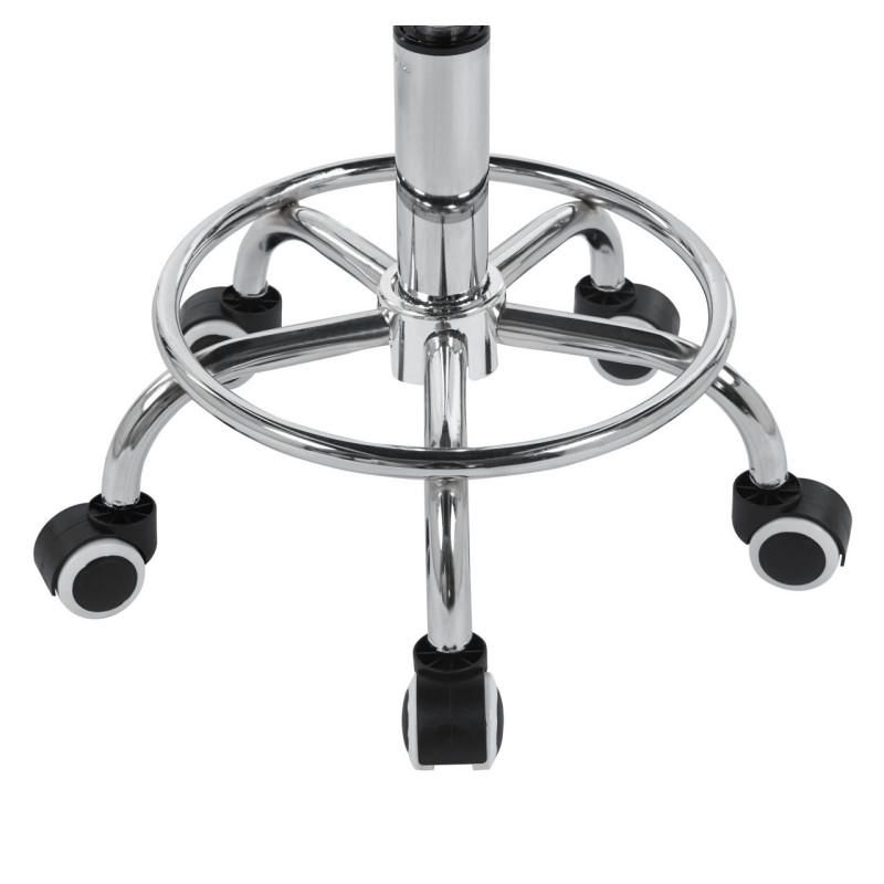 Taboret kosmetyczny na kółkach KLARA TB1-FX biały