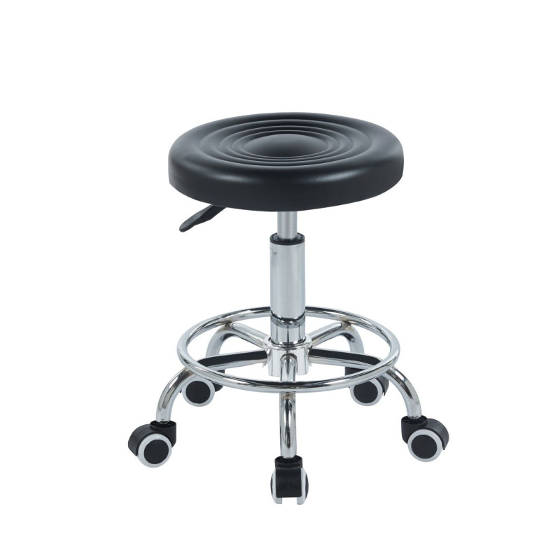 Taboret kosmetyczny na kółkach KLARA TB1-FX biały