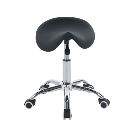 Taboret kosmetyczny na kółkach KLARA TB2-FX czarny