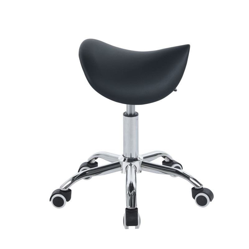 Taboret kosmetyczny na kółkach KLARA TB2-FX czarny