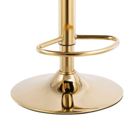 Krzesło wysokie hoker KLARA H5-FX złoty/szary velvet